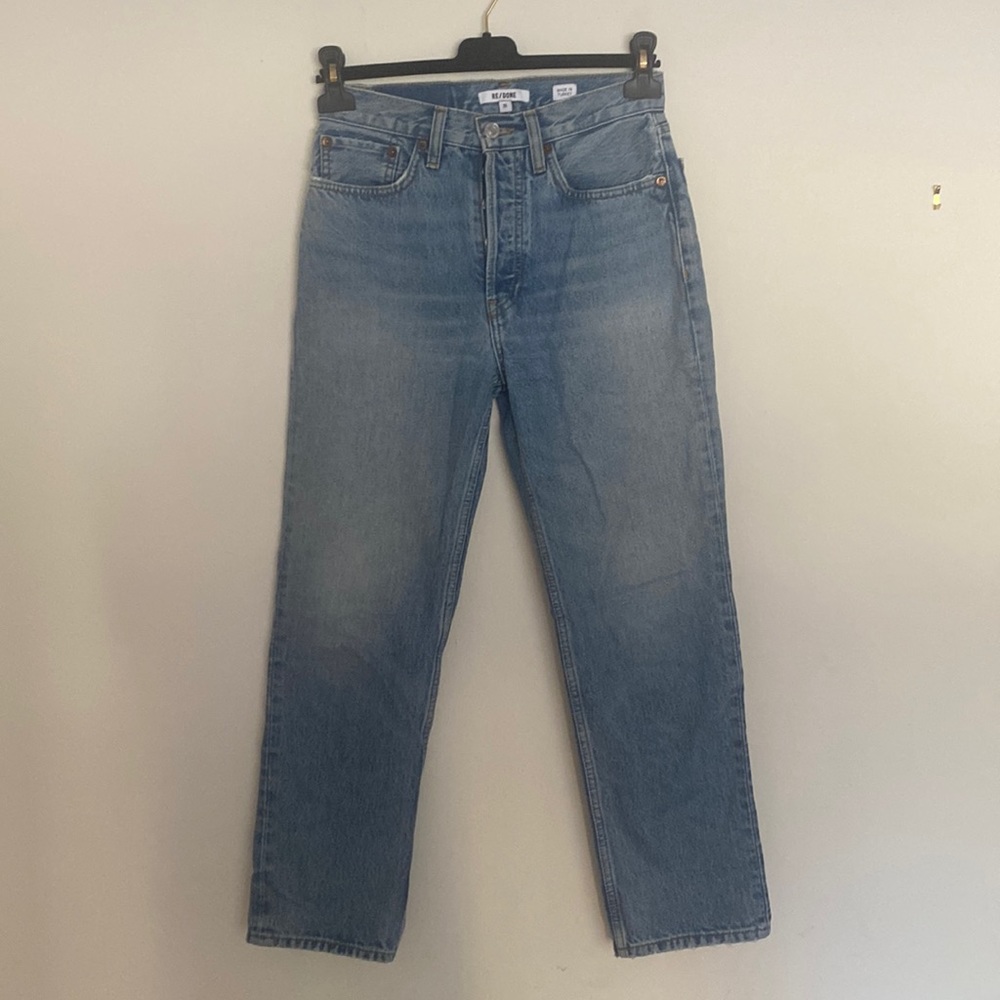 RE/DONE High Waisted 70s Stove Pipe Jeans